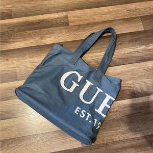 Guess Denim Blue Tote Bag